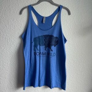 💙Next Level Apparel Buffalo Roam Wild Blue Tank Top